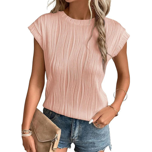 Solid Casual Loose Blouses For Women Fashion 2024 Summer Vintage Women's Oversized Shirts And Blouses Elegant Youth Female Tops 10