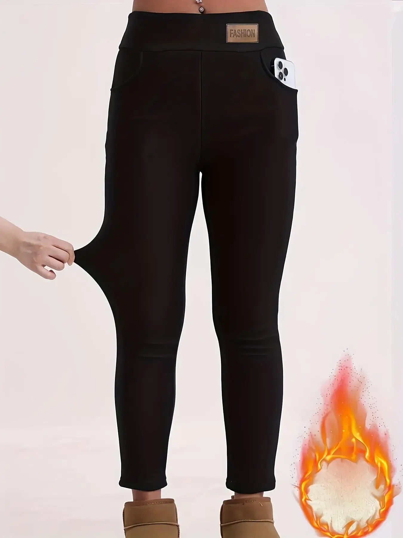Cozy High-Waist Fleece Yoga Pants