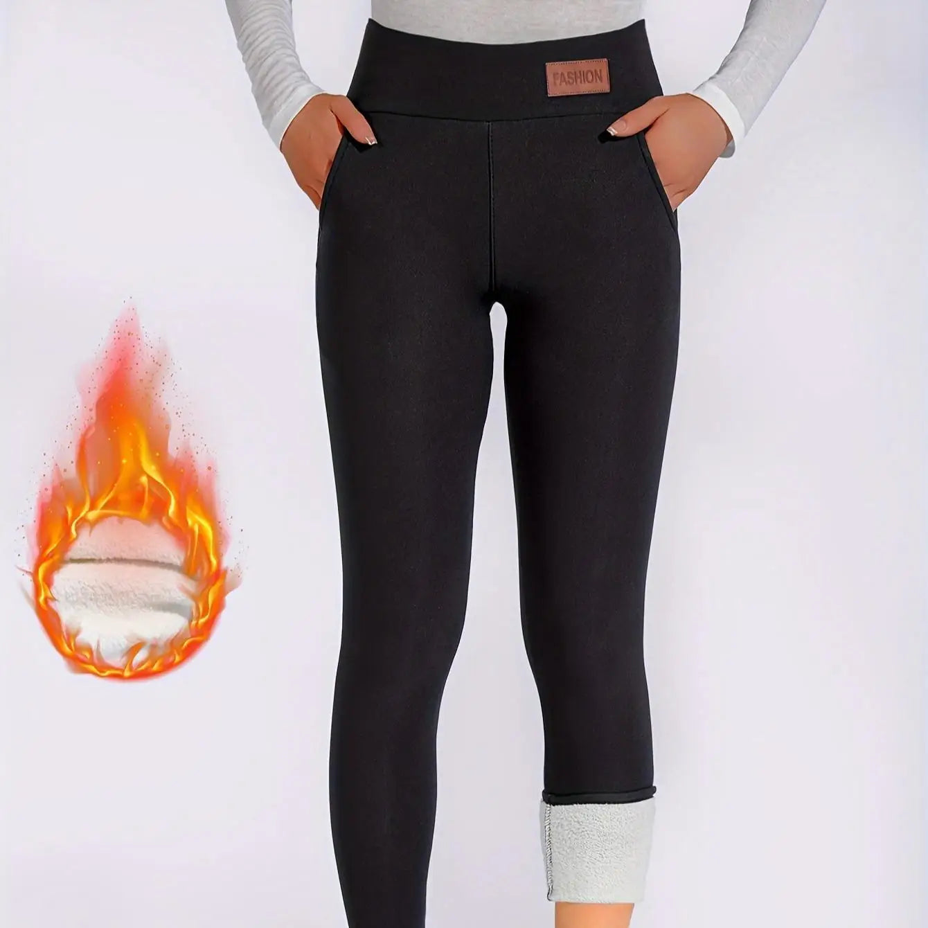 Cozy High-Waist Fleece Yoga Pants