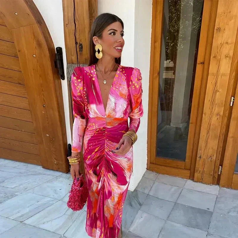 Sophia | Elegant Long Sleeve Maxi Dress for Women 2