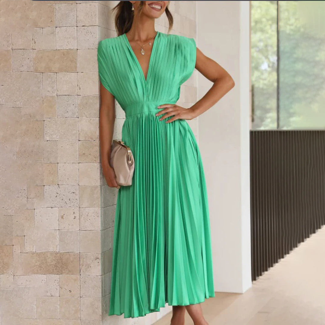 Sophia | Elegant Pleated Midi Women's Dress for Formal Occasions 5