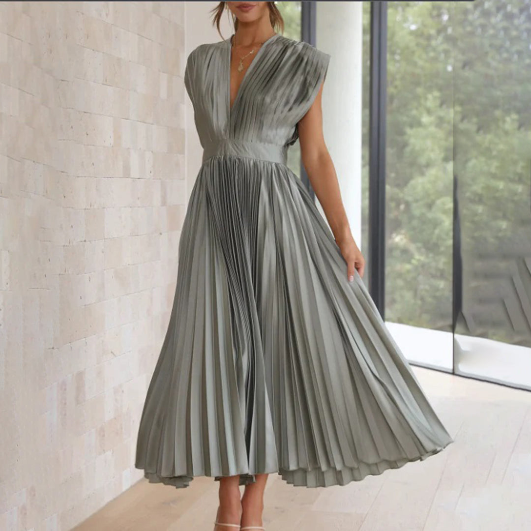 Sophia | Elegant Pleated Midi Women's Dress for Formal Occasions 6