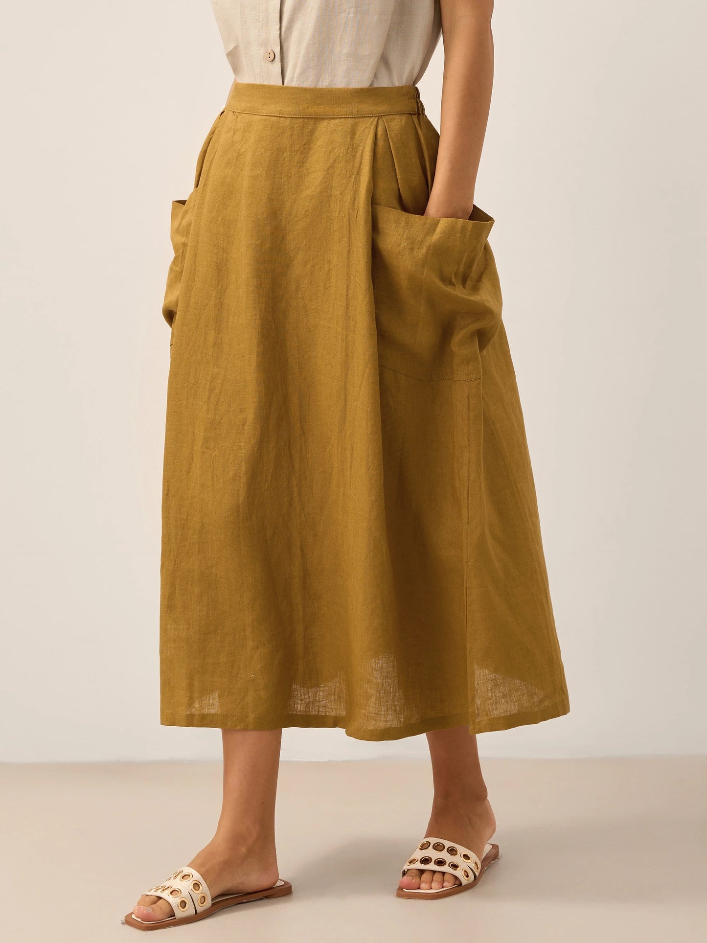Sophie | Breezy A-Line Maxi Skirt with Pockets 12