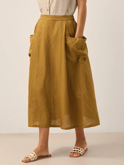 Sophie | Breezy A-Line Maxi Skirt with Pockets 12