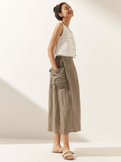 Sophie | Chic A-Line Midi Skirt with Pockets 6