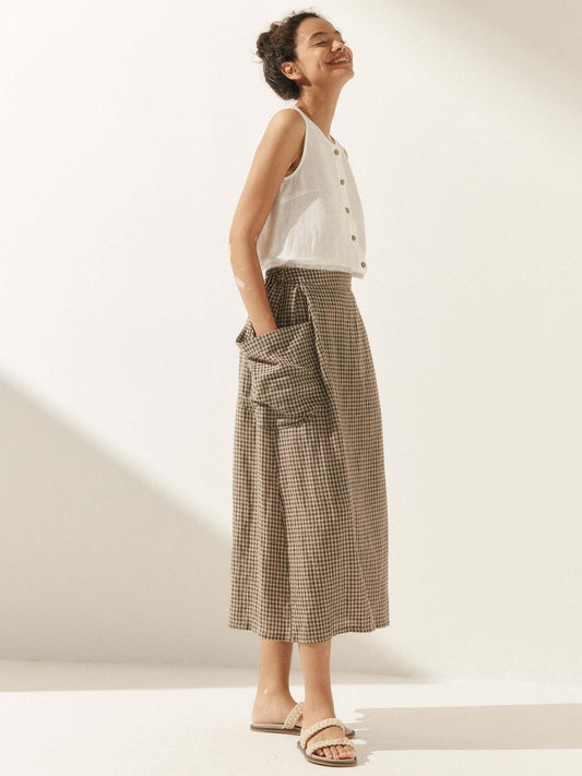 Sophie | Chic A-Line Midi Skirt with Pockets 6