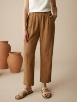 Sophie | Chic Breathable Linen Tapered Pants 0