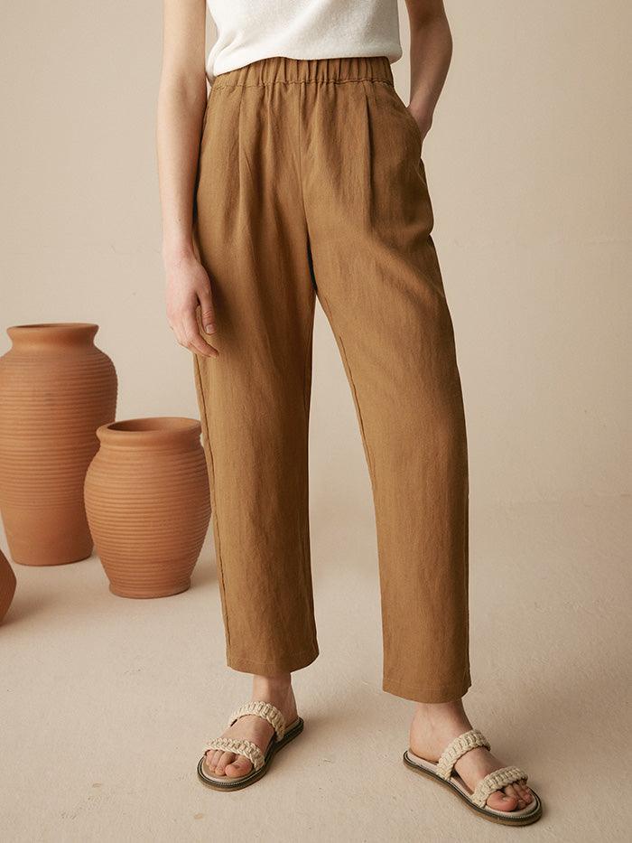 Sophie | Chic Breathable Linen Tapered Pants 1