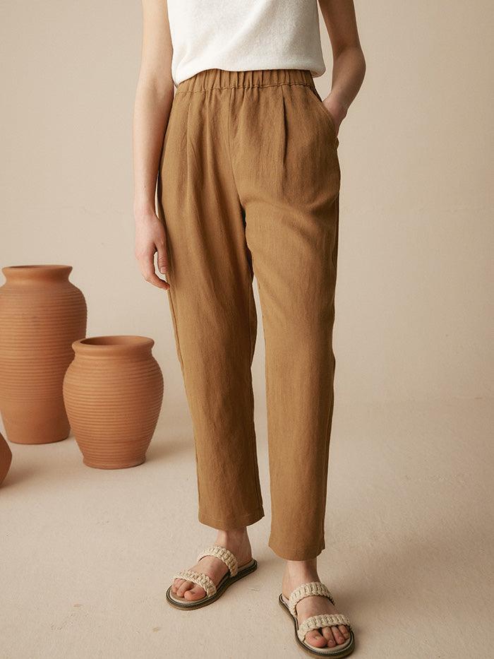Sophie | Chic Breathable Linen Tapered Pants 4
