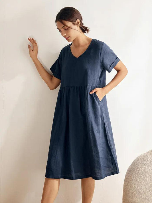 Sophie | Elegant A-Line Summer Dress With Pockets 0