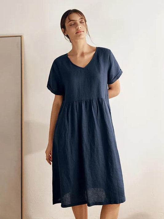 Sophie | Elegant A-Line Summer Dress With Pockets 1