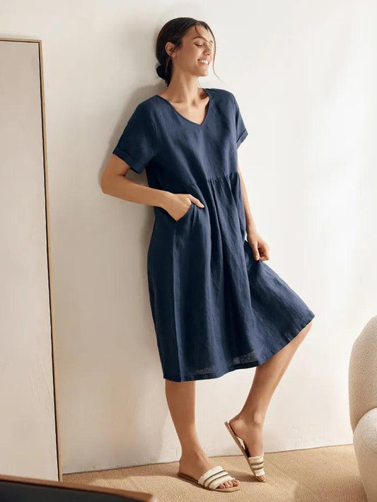 Sophie | Elegant A-Line Summer Dress With Pockets 3