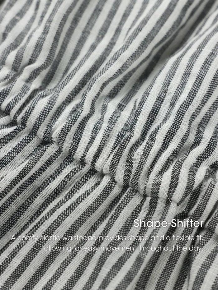 Sophie | Elegant A-Line Summer Dress in Striped Design 8