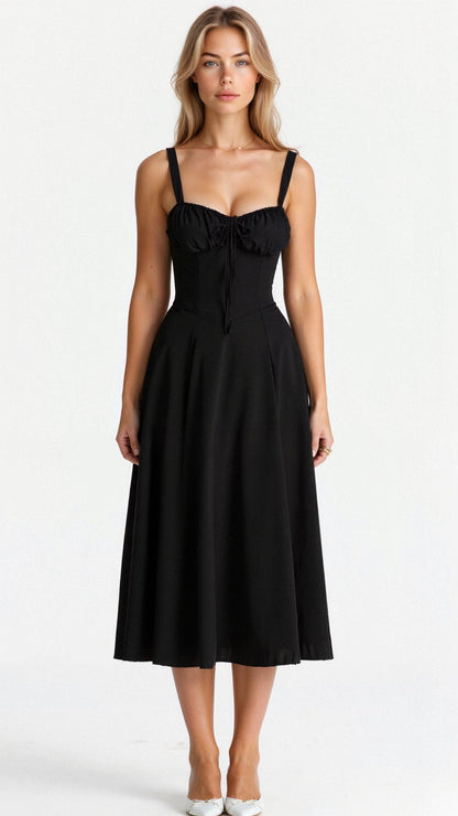Sophie | Elegant Floral Midi Dress with Sweetheart Neckline 2