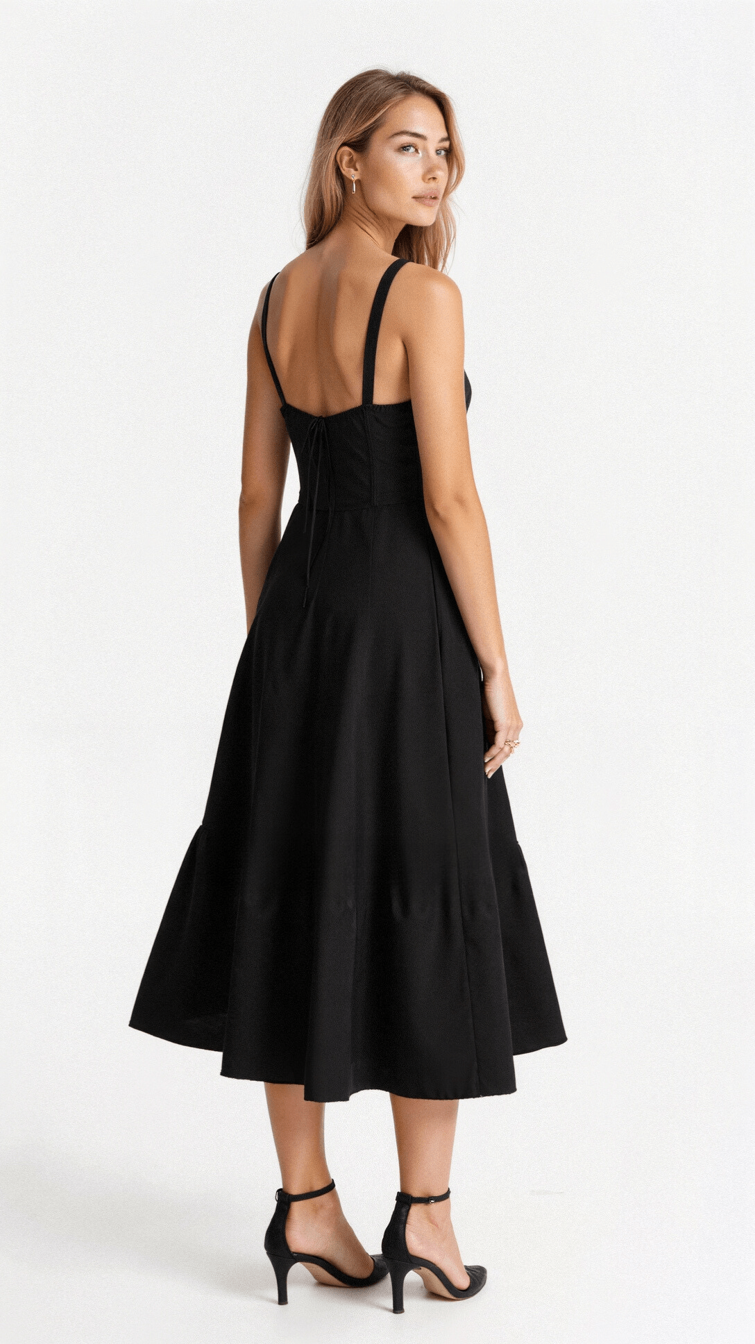 Sophie | Elegant Floral Midi Dress with Sweetheart Neckline 3
