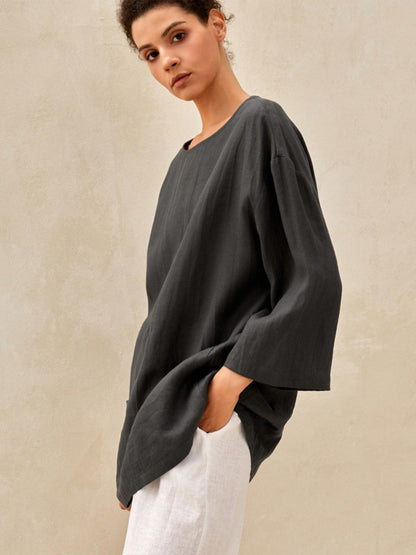 Sophie | Elegant Lightweight Linen Women's Shirt with Bell Sleeves 1