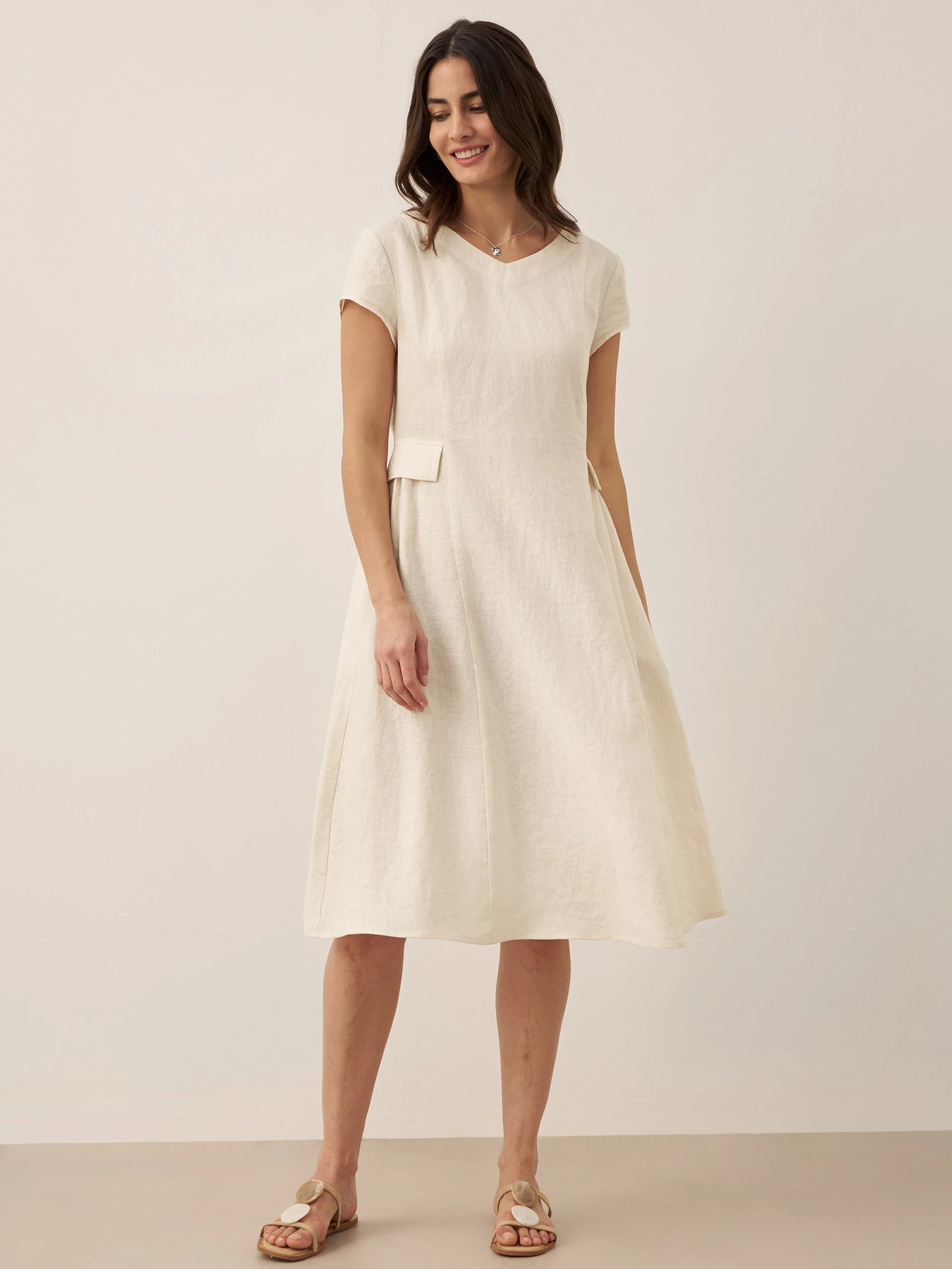Sophie | Flattering Elegant Linen Womens Dress for Summer 10