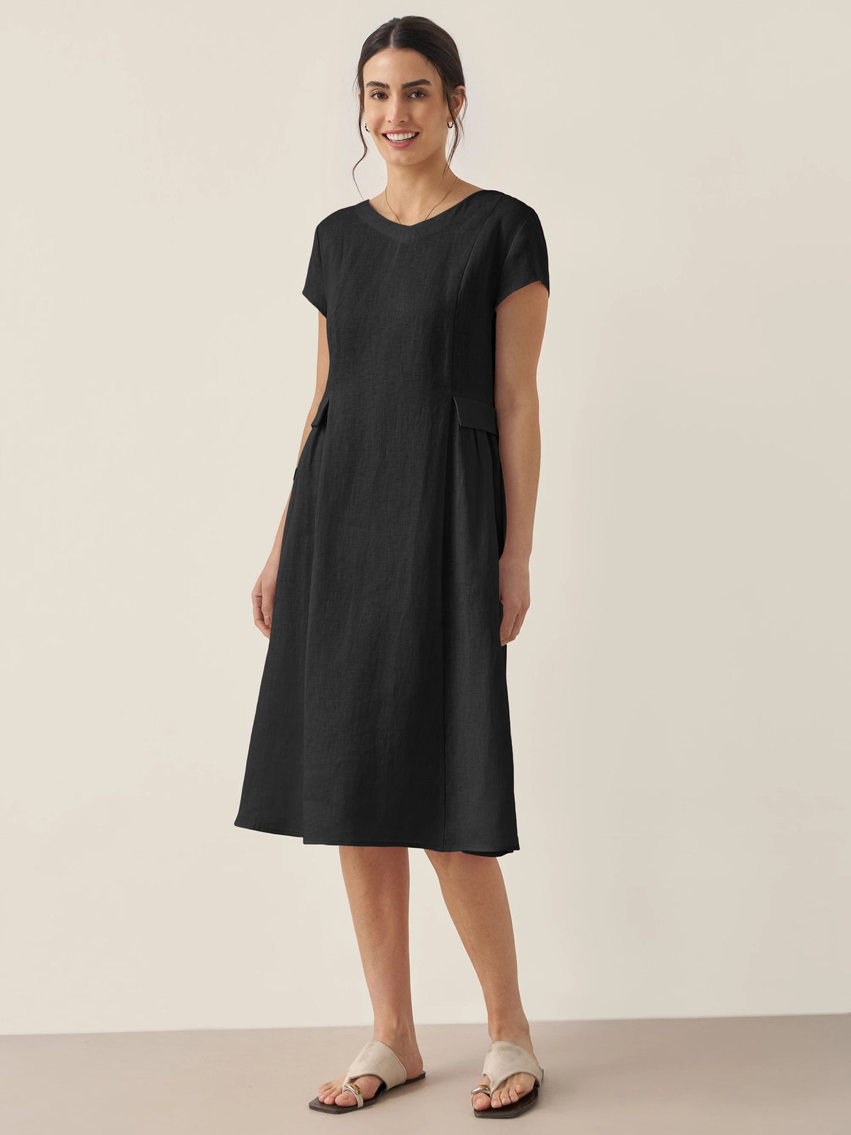 Sophie | Flattering Elegant Linen Womens Dress for Summer 11