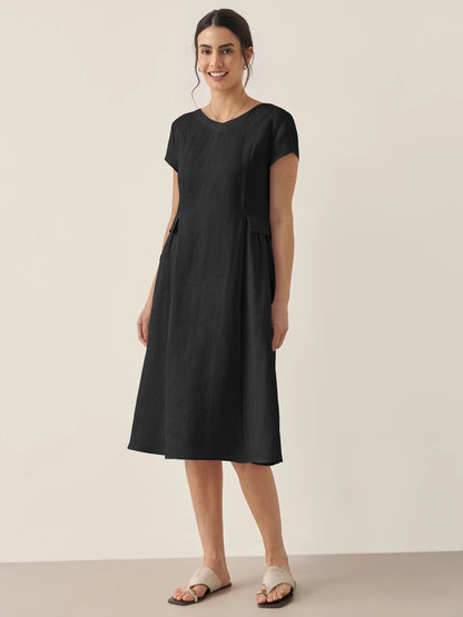 Sophie | Flattering Elegant Linen Womens Dress for Summer 11