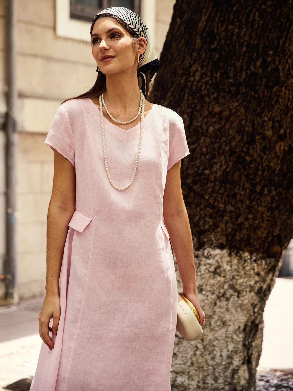 Sophie | Flattering Elegant Linen Womens Dress for Summer 4