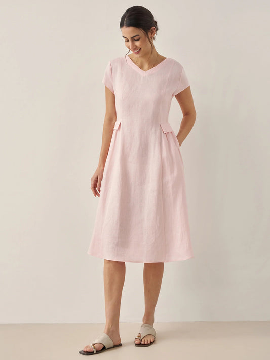 Sophie | Flattering Elegant Linen Womens Dress for Summer 5