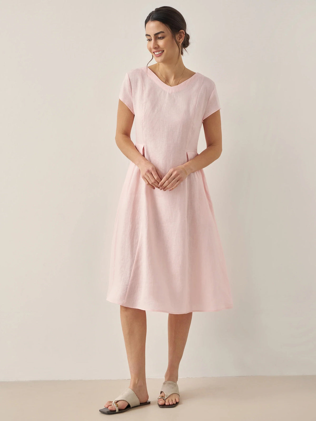 Sophie | Flattering Elegant Linen Womens Dress for Summer 7