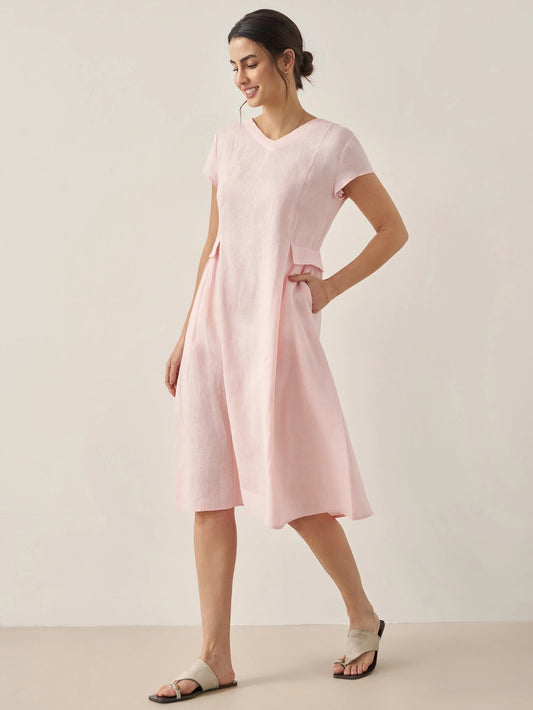Sophie | Flattering Elegant Linen Womens Dress for Summer 8