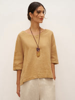 Sophie | Relaxed Elegant Linen V-Neck Women's Top 0