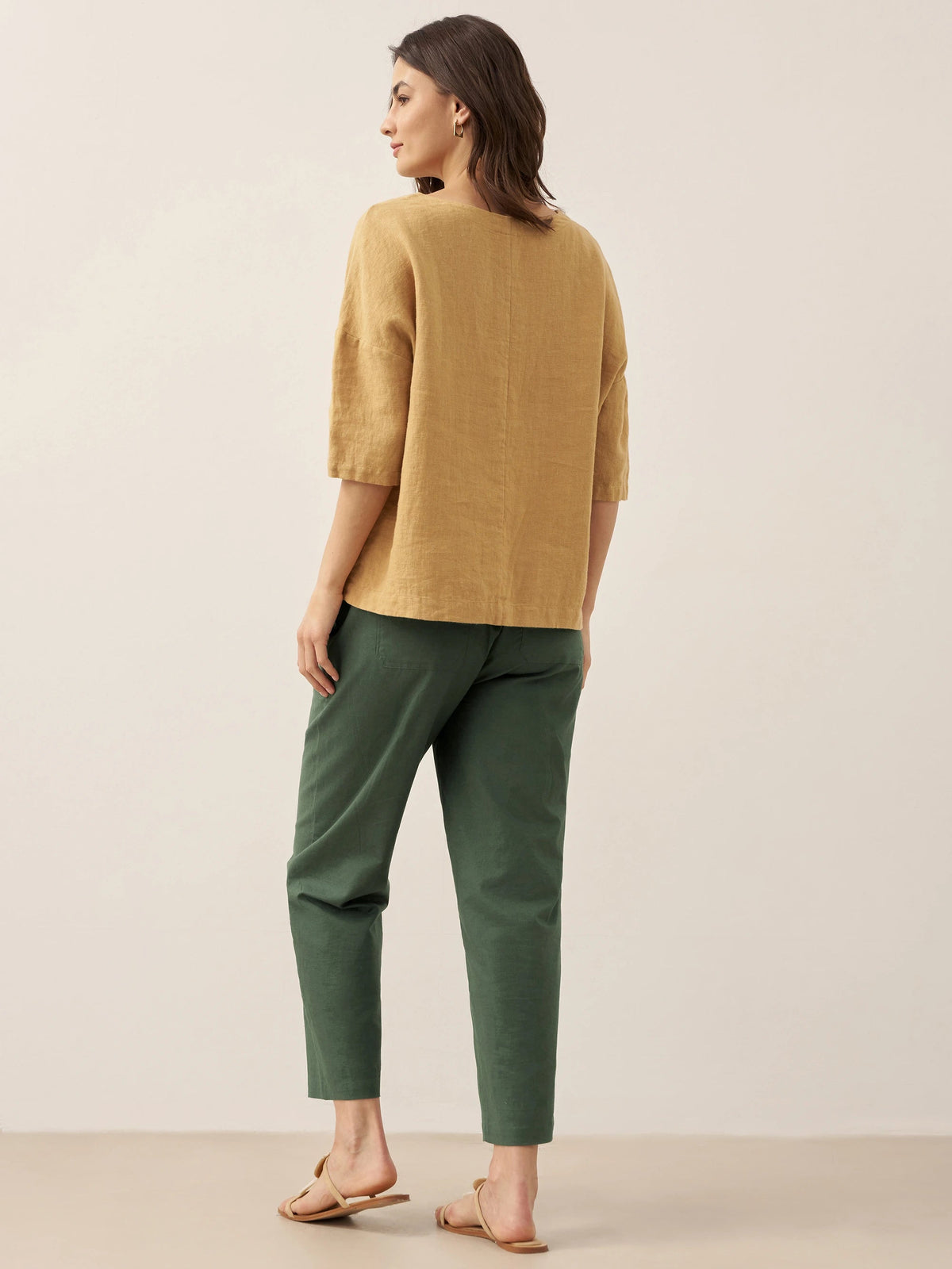 Sophie | Relaxed Elegant Linen V-Neck Women's Top 4