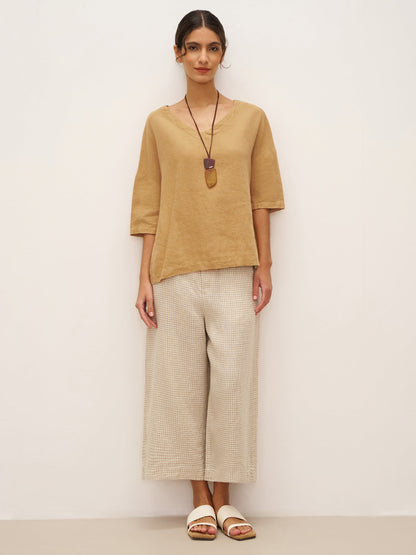 Sophie | Relaxed Elegant Linen V-Neck Women's Top 5