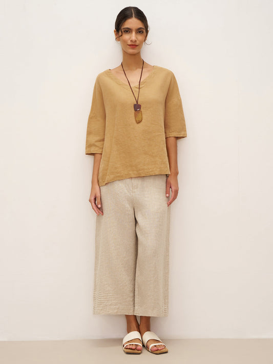 Sophie | Relaxed Elegant Linen V-Neck Women's Top 5