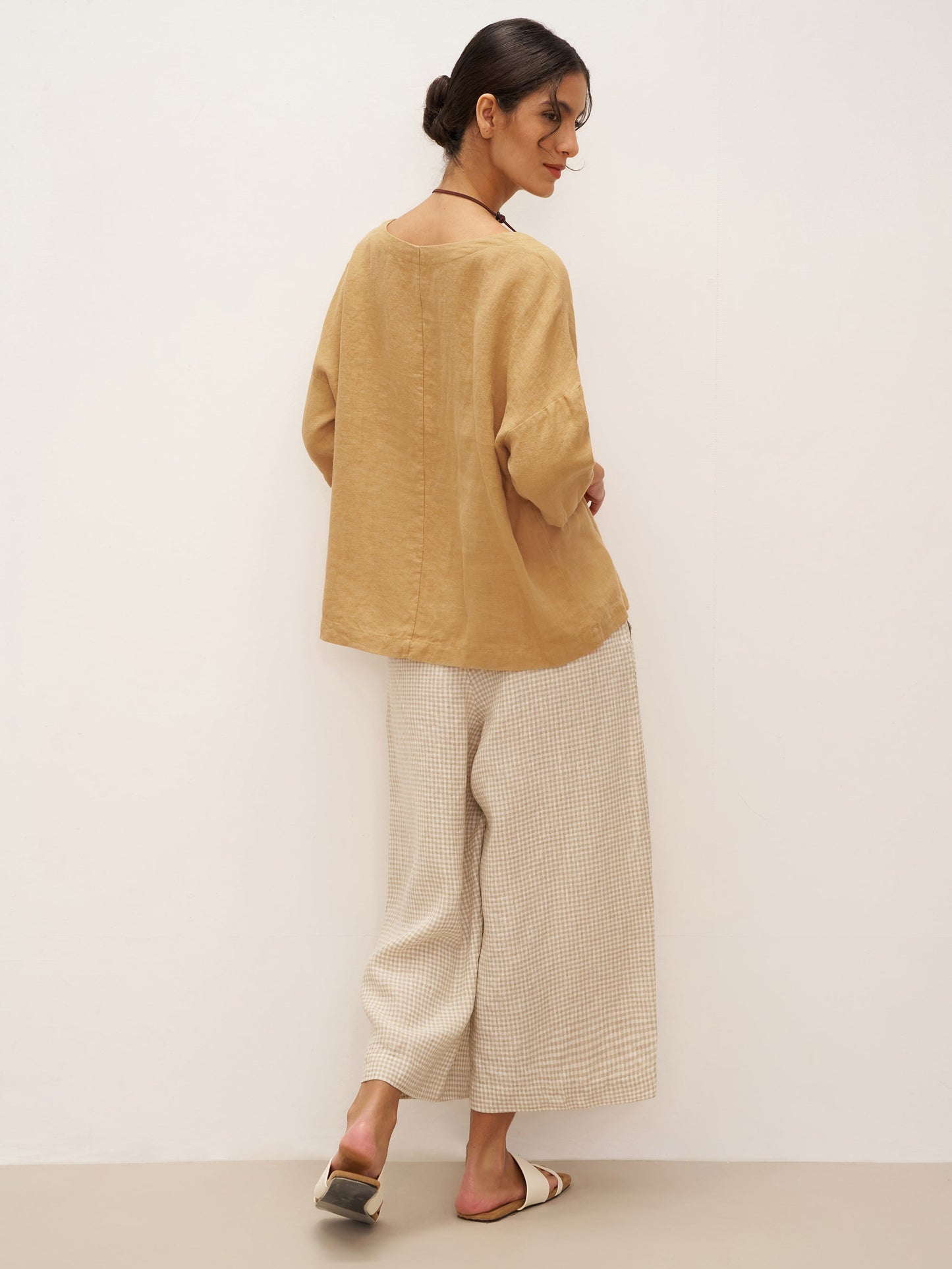 Sophie | Relaxed Elegant Linen V-Neck Women's Top 7