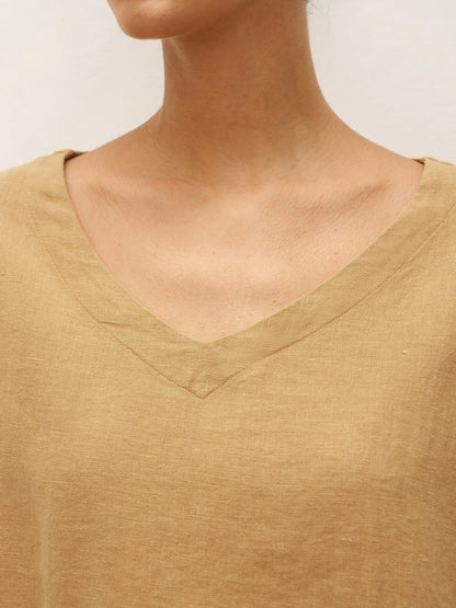 Sophie | Relaxed Elegant Linen V-Neck Women's Top 8