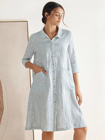 Sophie | Stylish Striped Summer Dress with Pockets 0