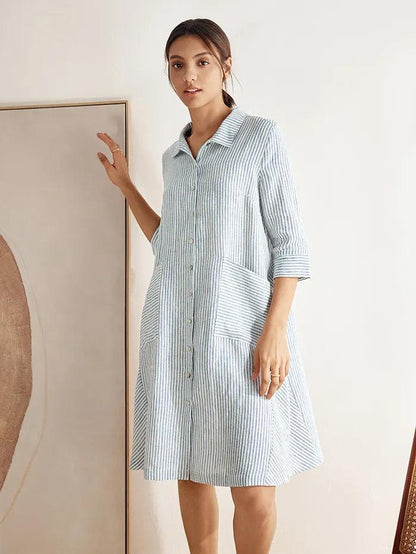 Sophie | Stylish Striped Summer Dress with Pockets 3