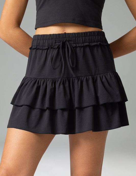 Sorona 3-Layer Ruffle Skirt w/ Built-In Anti-Exposure Short 0