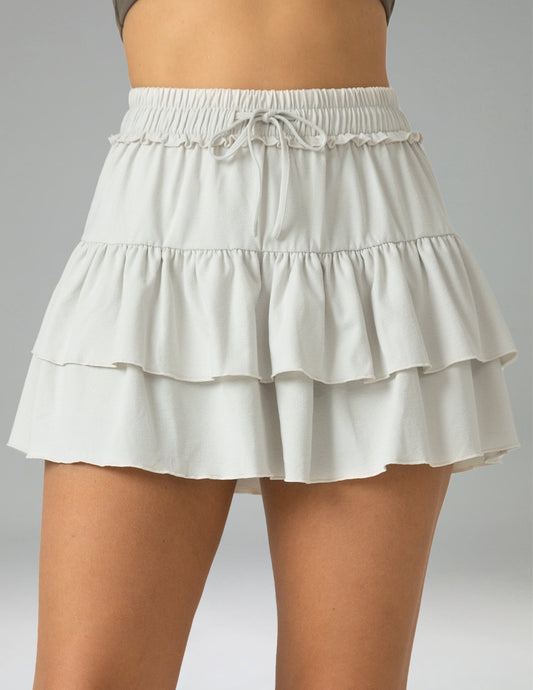 Sorona 3-Layer Ruffle Skirt w/ Built-In Anti-Exposure Short 10