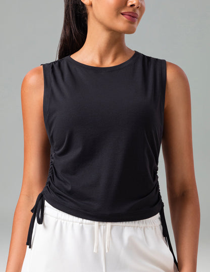 Sorona Adjustable Drawstring Cover-Up Tank Top 0