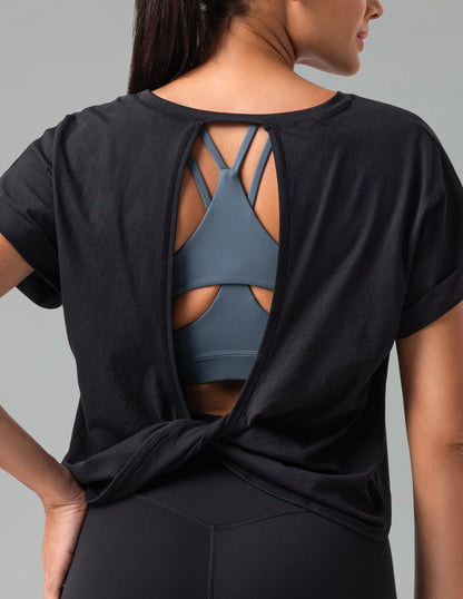 Sorona Batwing Sleeve Twist-Back Relaxed Fit Top 5