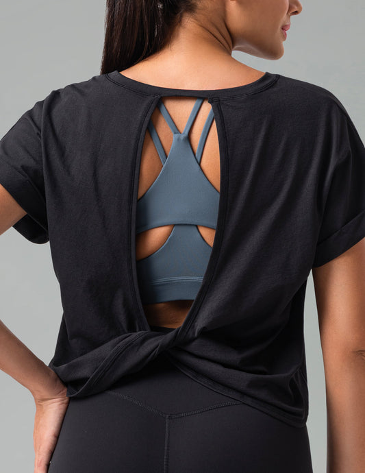 Sorona Batwing Sleeve Twist-Back Relaxed Fit Top 5