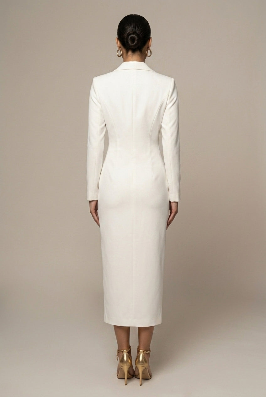 Stacy | Single-Breasted Blazer Midi Dress 2