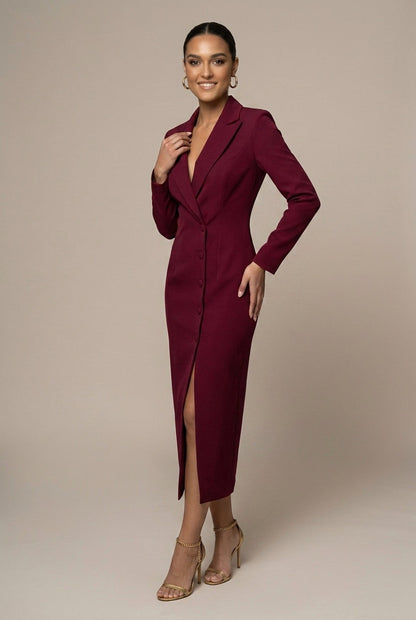 Stacy | Single-Breasted Blazer Midi Dress 3
