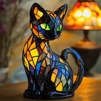 Stained Glass Cat Table Lamp 0
