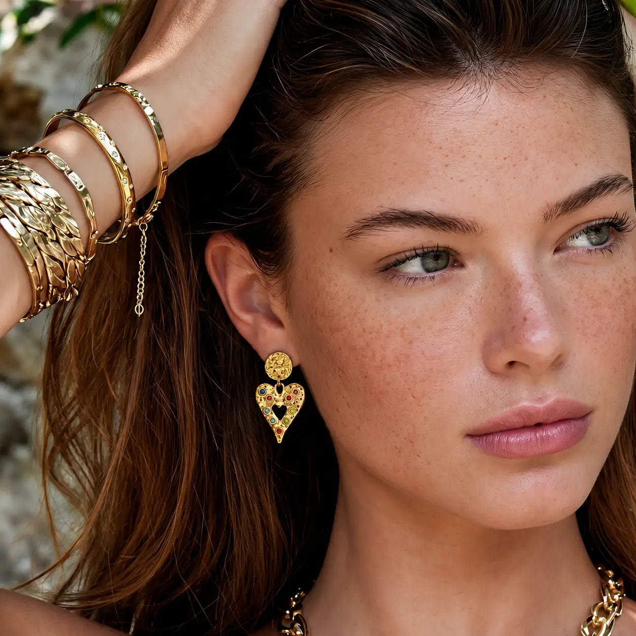 Stargazer Cuff Bracelet - 18K Gold Plated 1