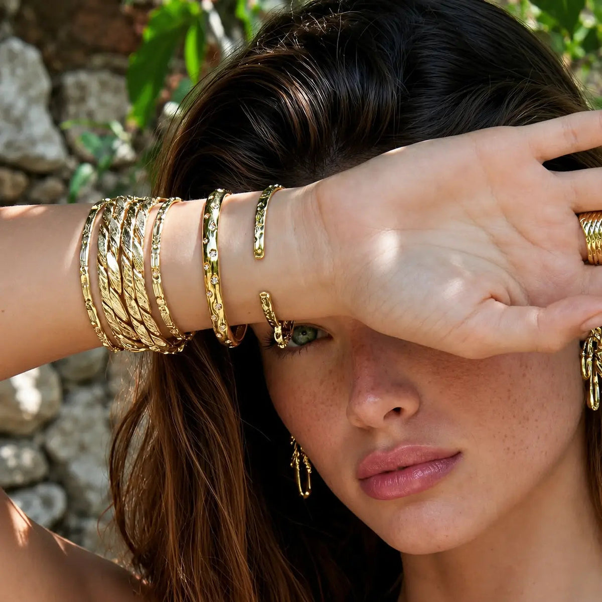 Stargazer Cuff Bracelet - 18K Gold Plated 2
