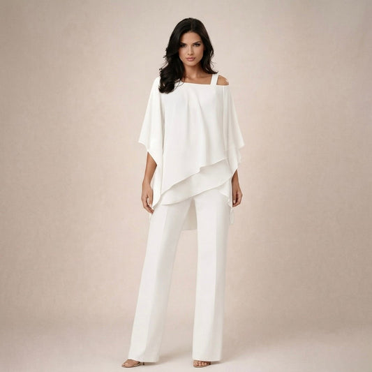 Stephanie | Women's Off Shoulder Wide Leg Set 0
