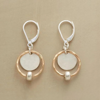Stylish Gold and Silver Pearl Dangle Earrings 0