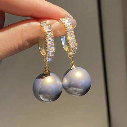 Stylish Pearl and Zirconia Earrings 2