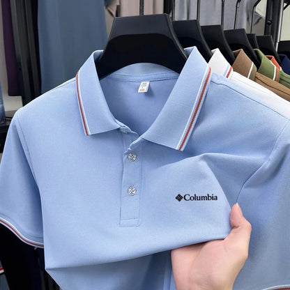 Stylish Polo Shirt | Men's Polo Shirts with Letter Embroidery | Comfortable Casual Summer Wear for Everyday Outings 1