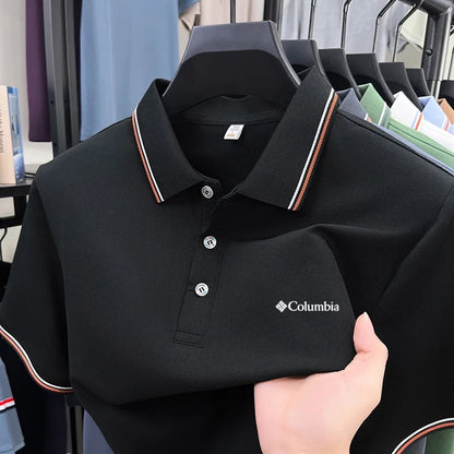Stylish Polo Shirt | Men's Polo Shirts with Letter Embroidery | Comfortable Casual Summer Wear for Everyday Outings 3